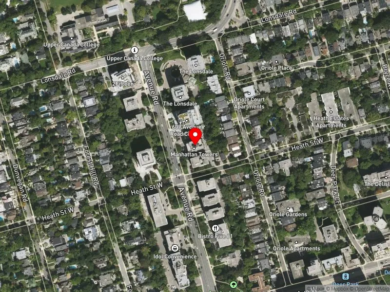 RentSafeTO apartment evaluation satellite view of 585 AVENUE RD in Toronto-St. Paul's, Toronto