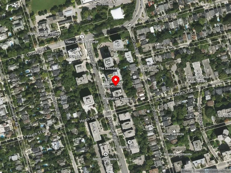 RentSafeTO apartment evaluation satellite view of 587 AVENUE RD in Toronto-St. Paul's, Toronto