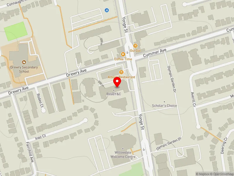 RentSafeTO apartment evaluation map view of 5900 YONGE ST in Willowdale, Toronto