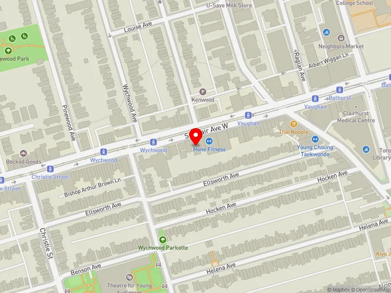 RentSafeTO apartment evaluation map view of 595 ST CLAIR AVE W in Toronto-St. Paul's, Toronto