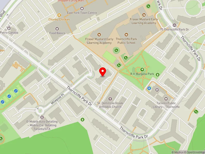 RentSafeTO apartment evaluation map view of 6 GRANDSTAND PL in Don Valley West, Toronto