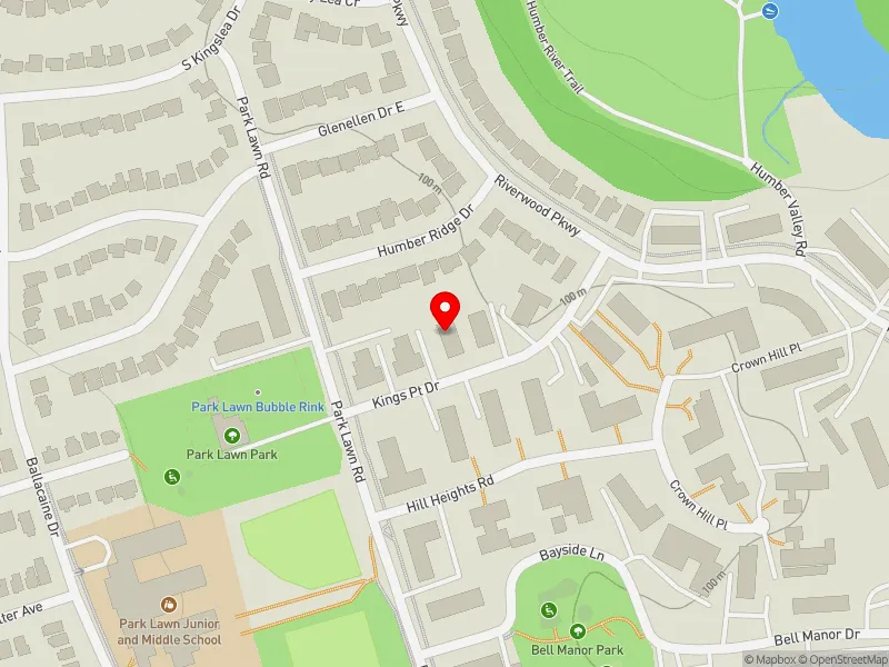 RentSafeTO apartment evaluation map view of 6 KINGS POINT DR in Etobicoke-Lakeshore, Toronto