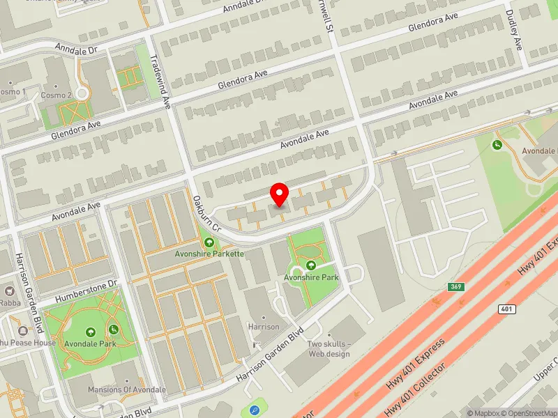RentSafeTO apartment evaluation map view of 6 OAKBURN CRES in Willowdale, Toronto