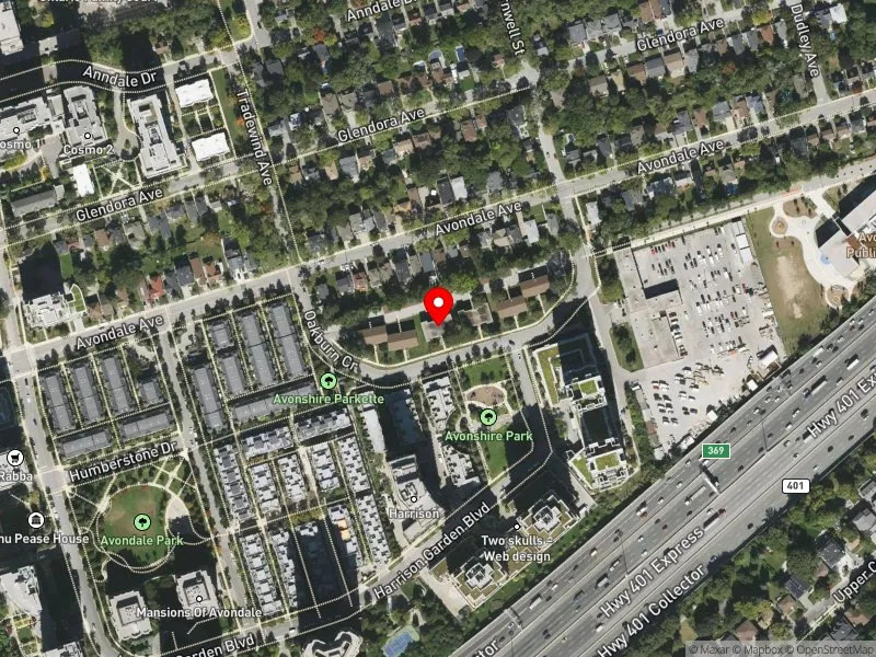 RentSafeTO apartment evaluation satellite view of 6 OAKBURN CRES in Willowdale, Toronto