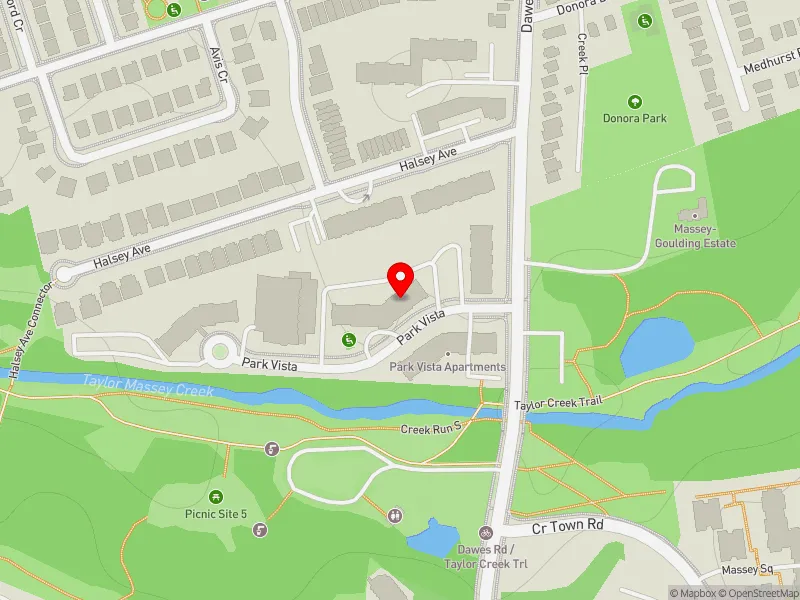 RentSafeTO apartment evaluation map view of 6 PARK VISTA in Beaches-East York, Toronto