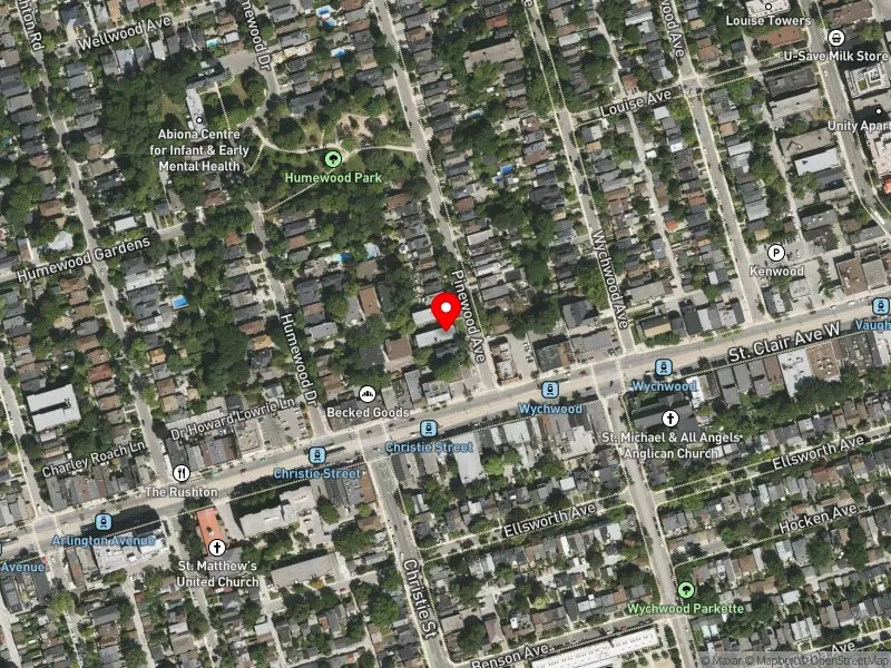 RentSafeTO apartment evaluation satellite view of 6 PINEWOOD AVE in Toronto-St. Paul's, Toronto