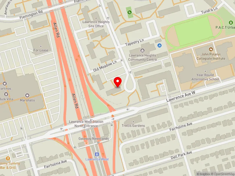 RentSafeTO apartment evaluation map view of 6 REPLIN RD in Eglinton-Lawrence, Toronto
