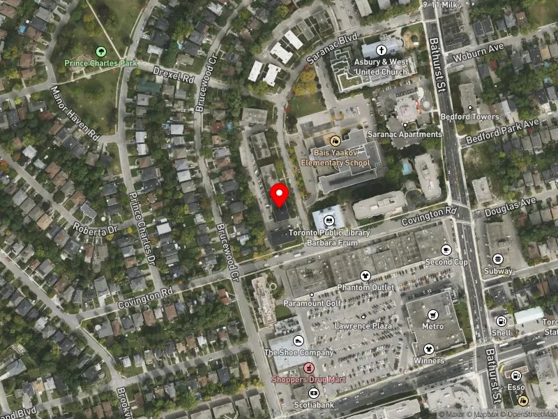 RentSafeTO apartment evaluation satellite view of 6 SARANAC BLVD in Eglinton-Lawrence, Toronto