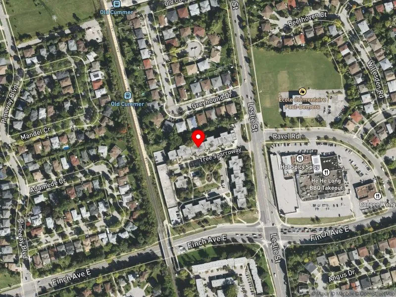RentSafeTO apartment evaluation satellite view of 6 TREE SPARROWAY in Don Valley North, Toronto