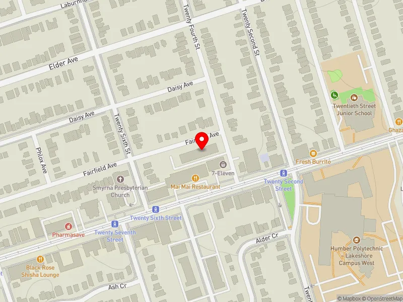 RentSafeTO apartment evaluation map view of 6 TWENTY FOURTH ST in Etobicoke-Lakeshore, Toronto