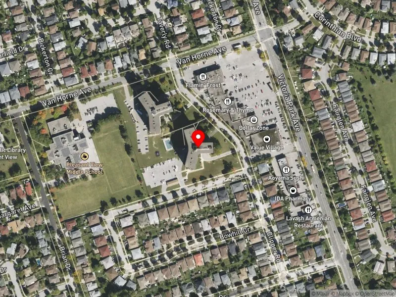 RentSafeTO apartment evaluation satellite view of 60 CLIPPER RD in Don Valley North, Toronto