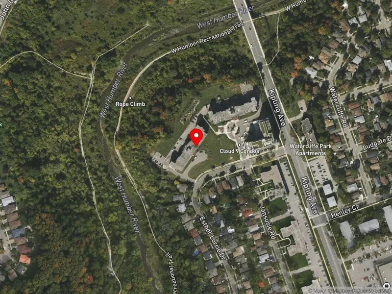 RentSafeTO apartment evaluation satellite view of 60 ESTHER LORRIE DR in Etobicoke North, Toronto