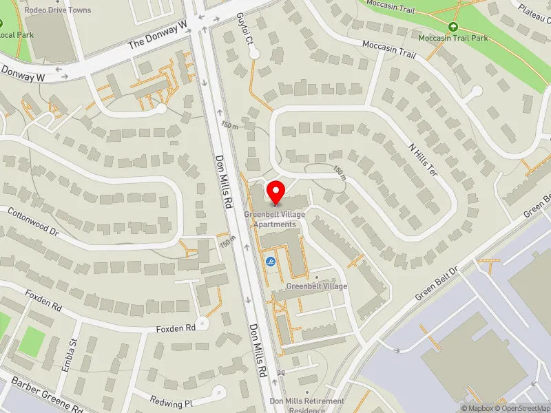RentSafeTO apartment evaluation map view of 60 NORTH HILLS TER in Don Valley East, Toronto