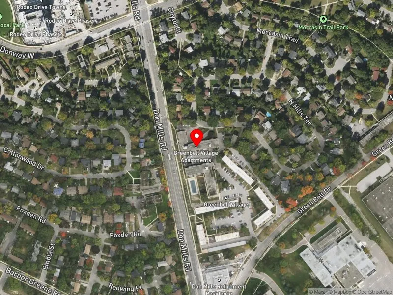 RentSafeTO apartment evaluation satellite view of 60 NORTH HILLS TER in Don Valley East, Toronto