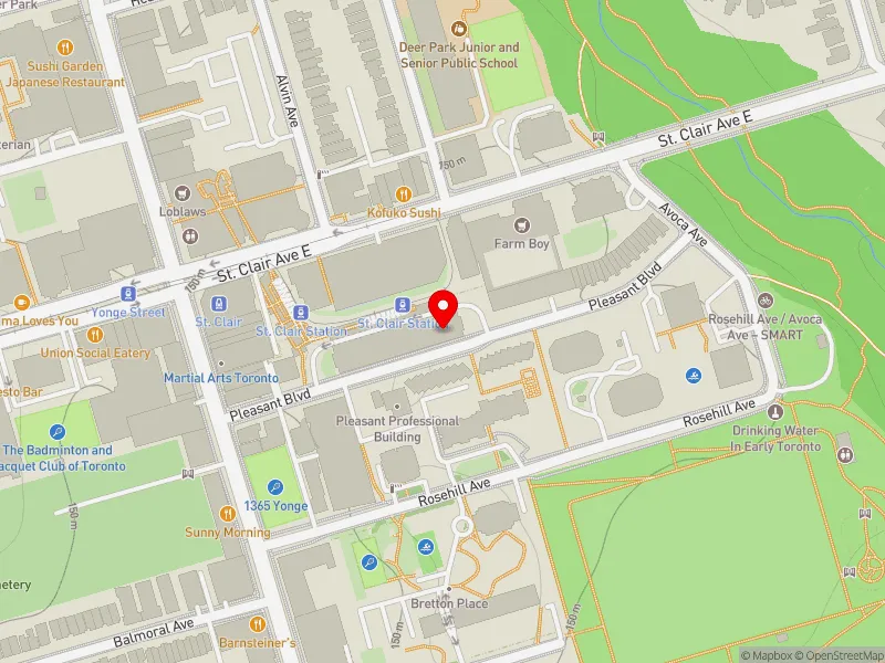 RentSafeTO apartment evaluation map view of 60 PLEASANT BLVD in Toronto-St. Paul's, Toronto
