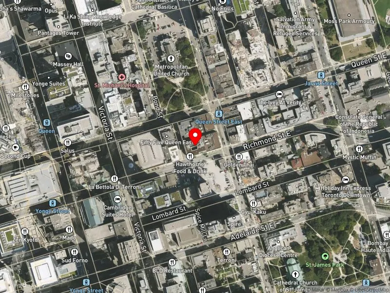 RentSafeTO apartment evaluation satellite view of 60 RICHMOND ST E in Toronto Centre, Toronto