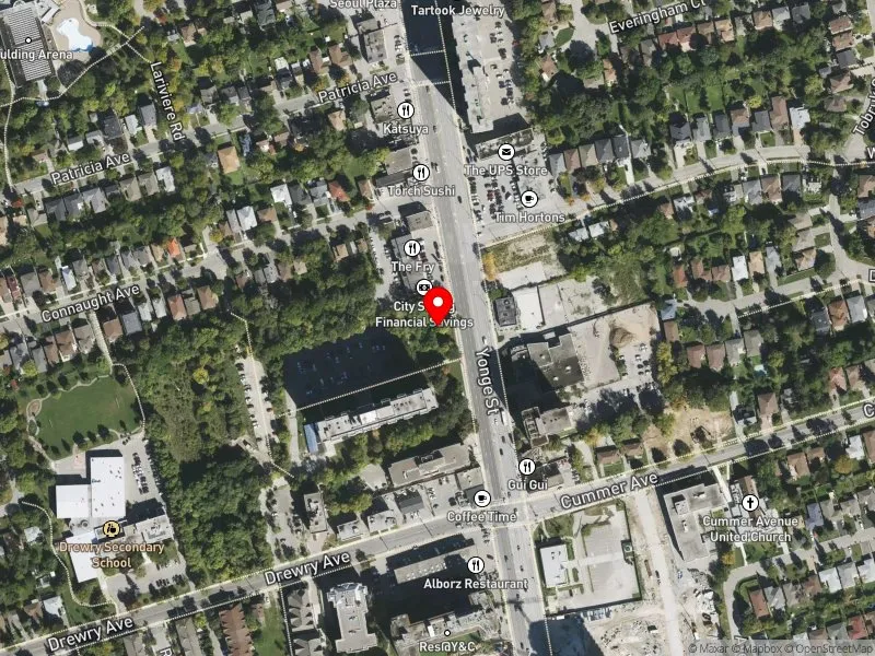 RentSafeTO apartment evaluation satellite view of 6000 YONGE ST in Willowdale, Toronto