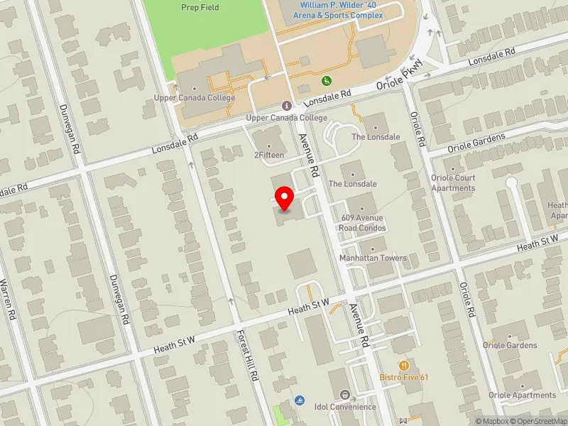 RentSafeTO apartment evaluation map view of 606 AVENUE RD in Toronto-St. Paul's, Toronto