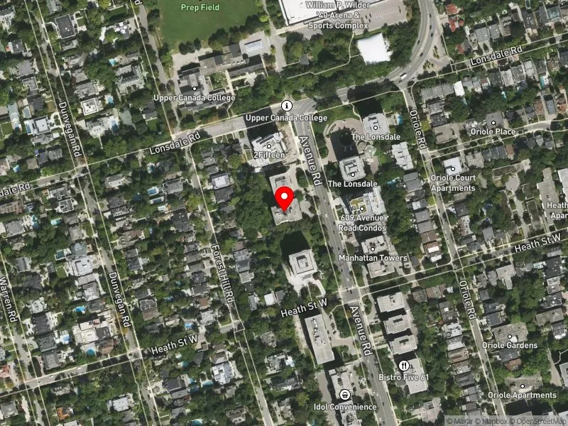 RentSafeTO apartment evaluation satellite view of 606 AVENUE RD in Toronto-St. Paul's, Toronto