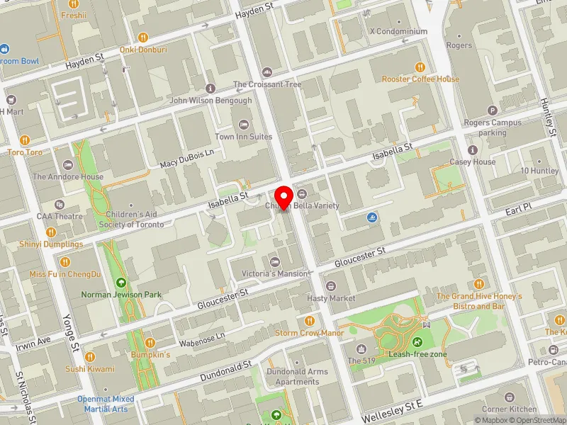 RentSafeTO apartment evaluation map view of 608 CHURCH ST in Toronto Centre, Toronto