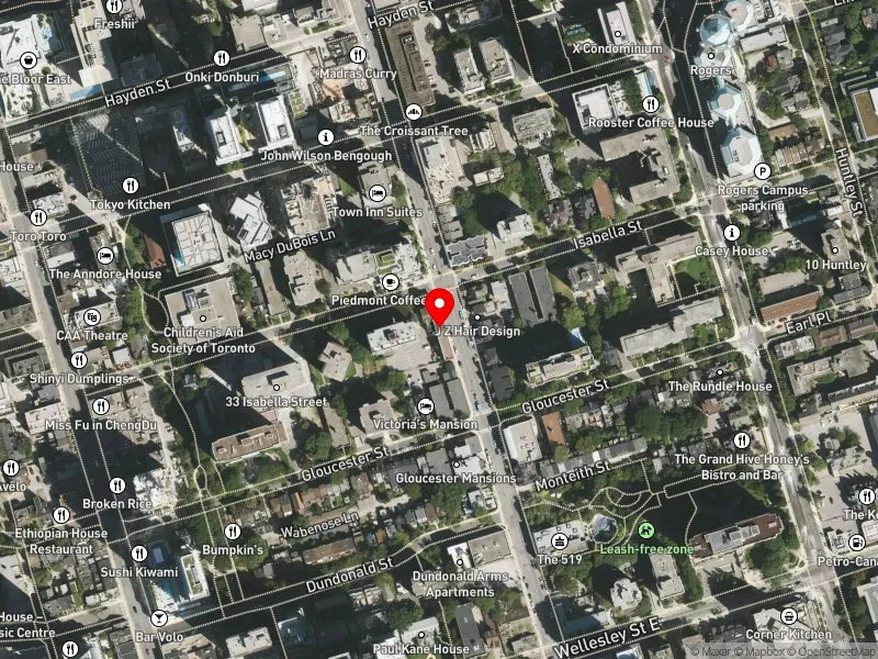 RentSafeTO apartment evaluation satellite view of 608 CHURCH ST in Toronto Centre, Toronto
