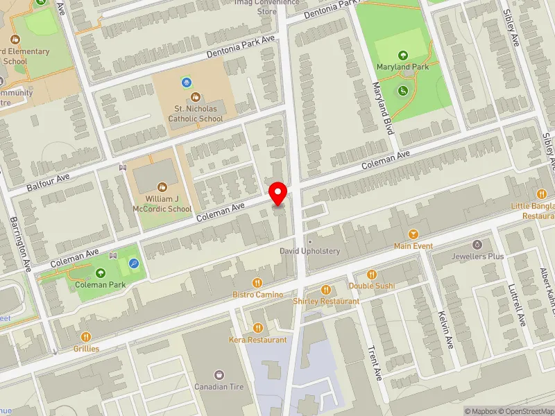 RentSafeTO apartment evaluation map view of 62 DAWES RD in Beaches-East York, Toronto
