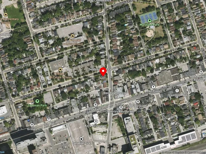 RentSafeTO apartment evaluation satellite view of 62 DAWES RD in Beaches-East York, Toronto