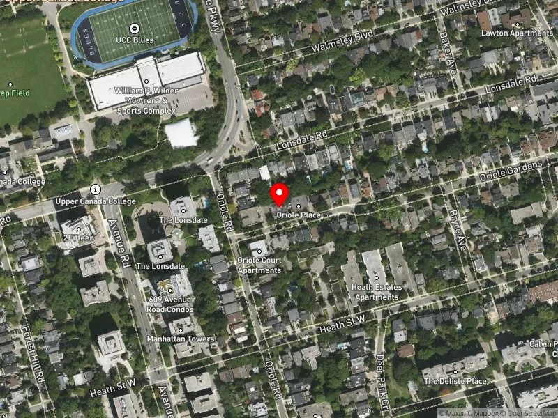 RentSafeTO apartment evaluation satellite view of 62 ORIOLE GDNS in Toronto-St. Paul's, Toronto