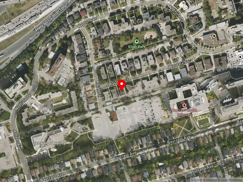 RentSafeTO apartment evaluation satellite view of 63 WASDALE CRES in Eglinton-Lawrence, Toronto