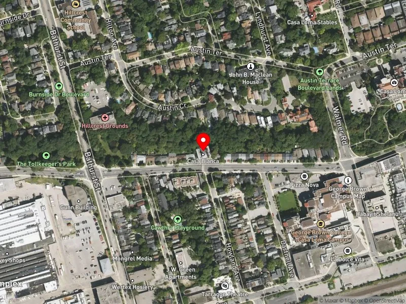 RentSafeTO apartment evaluation satellite view of 640 DAVENPORT RD in Toronto-St. Paul's, Toronto