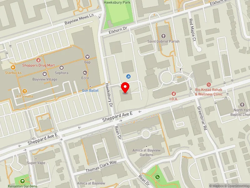 RentSafeTO apartment evaluation map view of 640 SHEPPARD AVE E in Don Valley North, Toronto