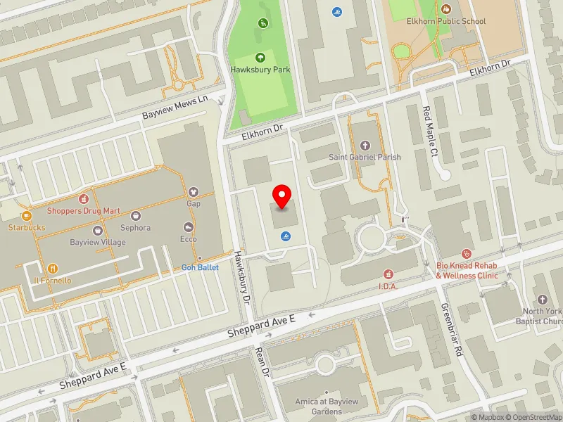RentSafeTO apartment evaluation map view of 642 SHEPPARD AVE E in Don Valley North, Toronto