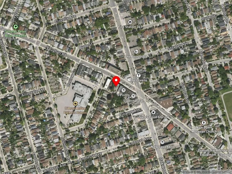 RentSafeTO apartment evaluation satellite view of 642 VAUGHAN RD in Toronto-St. Paul's, Toronto