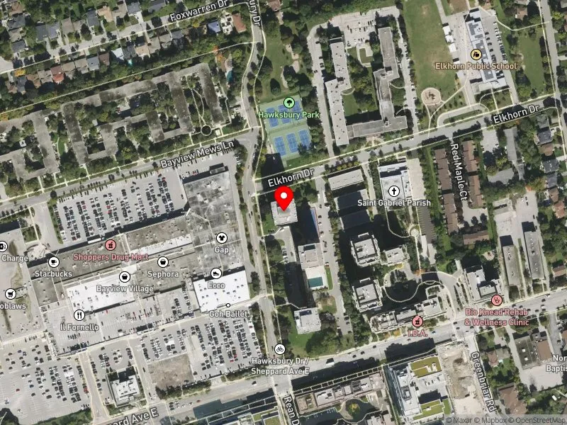RentSafeTO apartment evaluation satellite view of 644 SHEPPARD AVE E in Don Valley North, Toronto