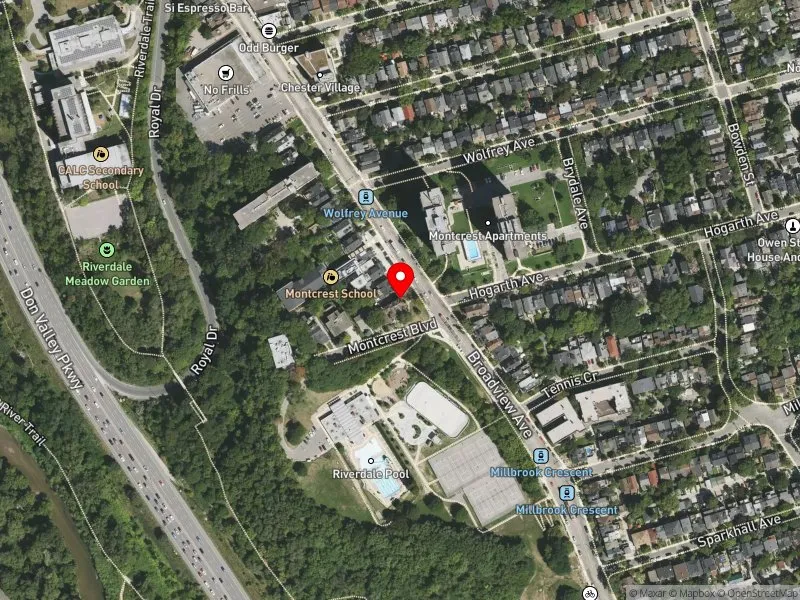 RentSafeTO apartment evaluation satellite view of 646 BROADVIEW AVE in Toronto-Danforth, Toronto