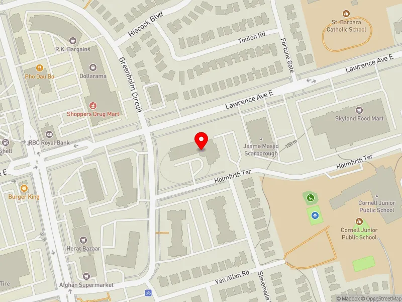 RentSafeTO apartment evaluation map view of 65 GREENCREST CRCT in Scarborough-Guildwood, Toronto