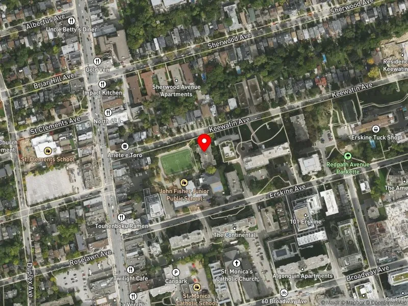 RentSafeTO apartment evaluation satellite view of 65 KEEWATIN AVE in Don Valley West, Toronto
