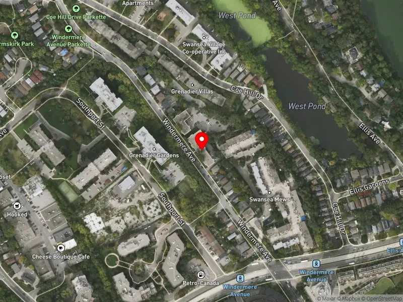 RentSafeTO apartment evaluation satellite view of 65 WINDERMERE AVE in Parkdale-High Park, Toronto