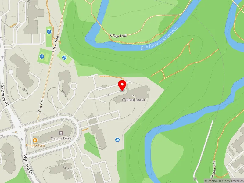 RentSafeTO apartment evaluation map view of 65 WYNFORD HEIGHTS CRES in Don Valley East, Toronto