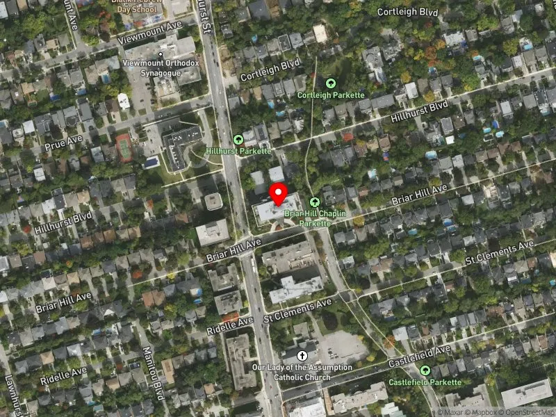 RentSafeTO apartment evaluation satellite view of 650 BRIAR HILL AVE in Eglinton-Lawrence, Toronto