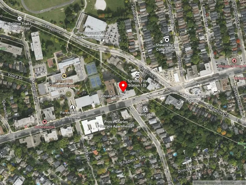 RentSafeTO apartment evaluation satellite view of 650 EGLINTON AVE W in Eglinton-Lawrence, Toronto