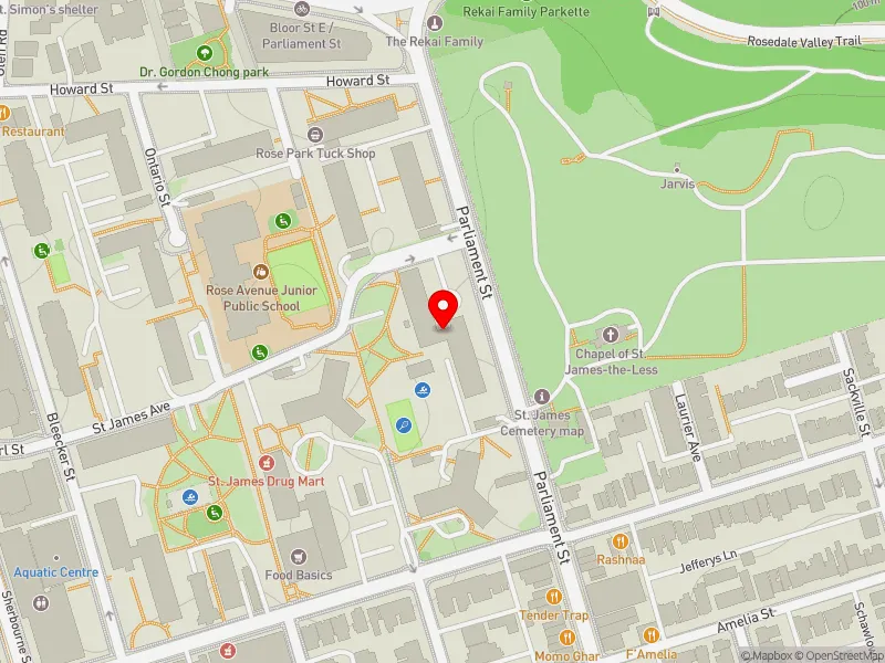 RentSafeTO apartment evaluation map view of 650 PARLIAMENT ST in Toronto Centre, Toronto