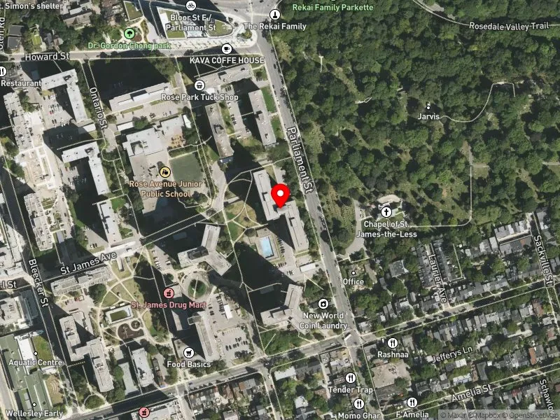 RentSafeTO apartment evaluation satellite view of 650 PARLIAMENT ST in Toronto Centre, Toronto