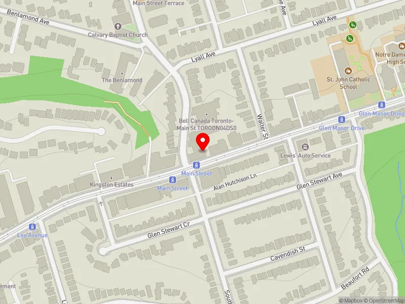 RentSafeTO apartment evaluation map view of 656 KINGSTON RD in Beaches-East York, Toronto