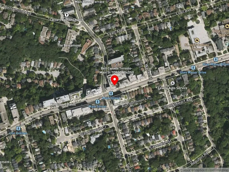 RentSafeTO apartment evaluation satellite view of 656 KINGSTON RD in Beaches-East York, Toronto