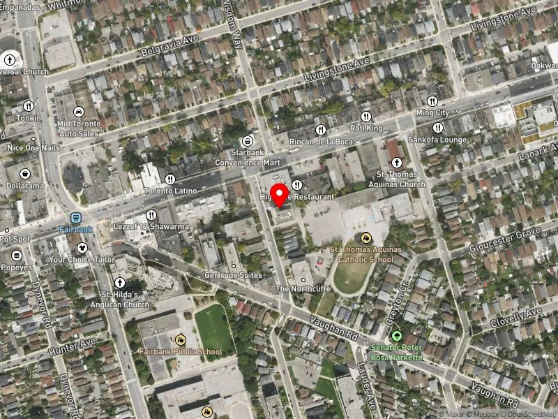 RentSafeTO apartment evaluation satellite view of 659 NORTHCLIFFE BLVD in Toronto-St. Paul's, Toronto