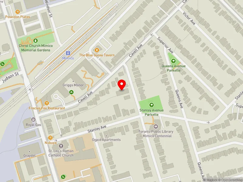 RentSafeTO apartment evaluation map view of 66 STATION RD in Etobicoke-Lakeshore, Toronto