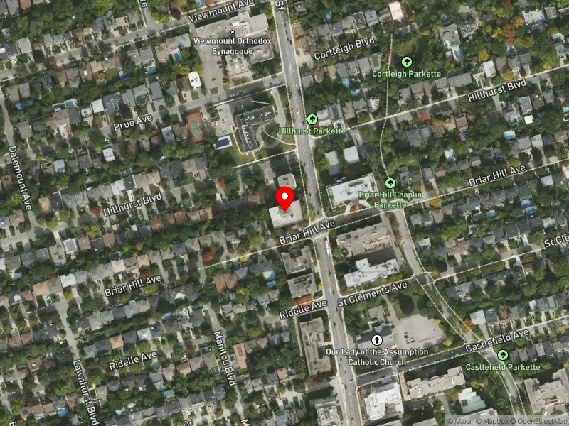 RentSafeTO apartment evaluation satellite view of 660 BRIAR HILL AVE in Eglinton-Lawrence, Toronto