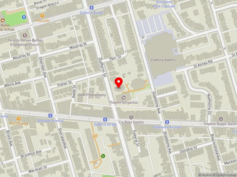 RentSafeTO apartment evaluation map view of 661 DUFFERIN ST in Davenport, Toronto