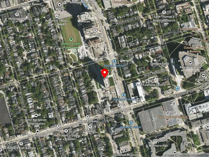 RentSafeTO apartment evaluation satellite view of 666 SPADINA AVE in University-Rosedale, Toronto